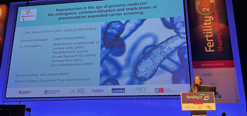 Prof Nicky Hudson delivers a presentation at BFS Fertility 26 on the use of expanded carrier screening in donor conception